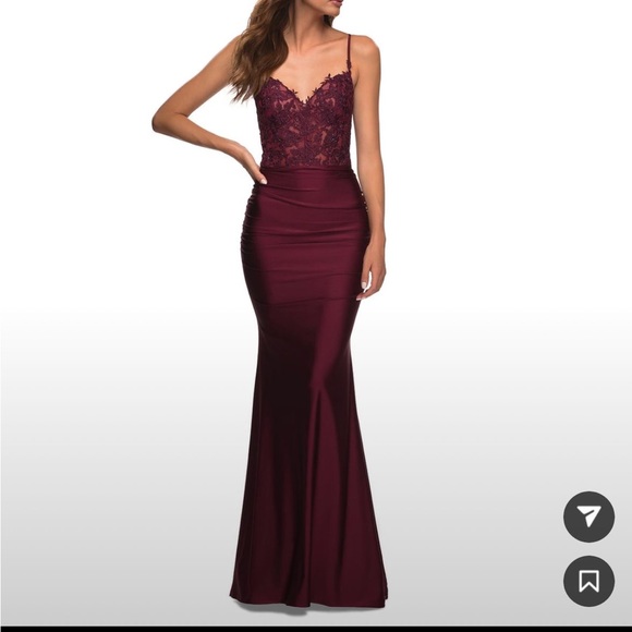 Sheer Lace La Femme Gown